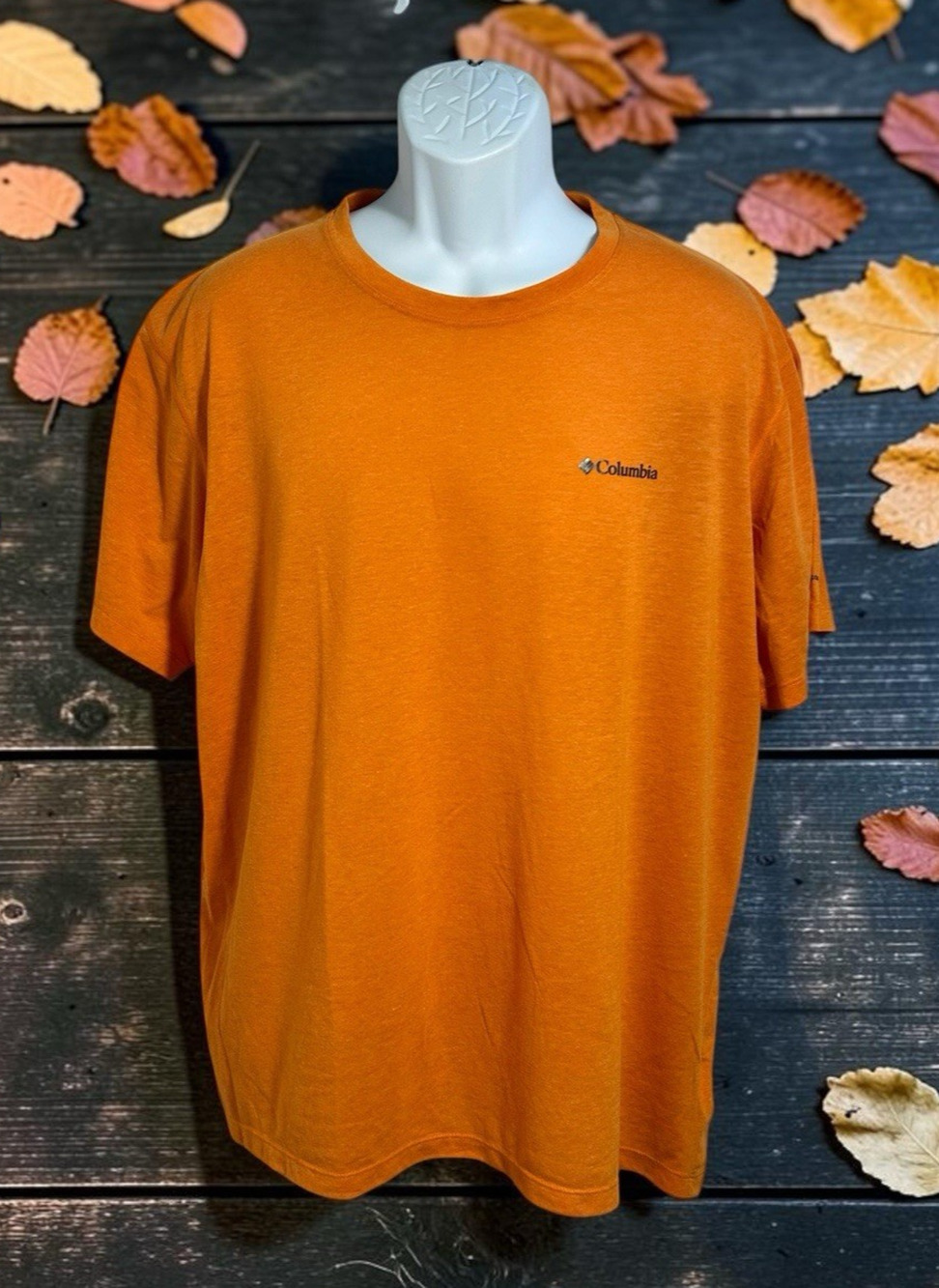 Men's Columbia Omni Zero Freeze Shirt Sz XL Orange Short Sleeve Athletic Shirt